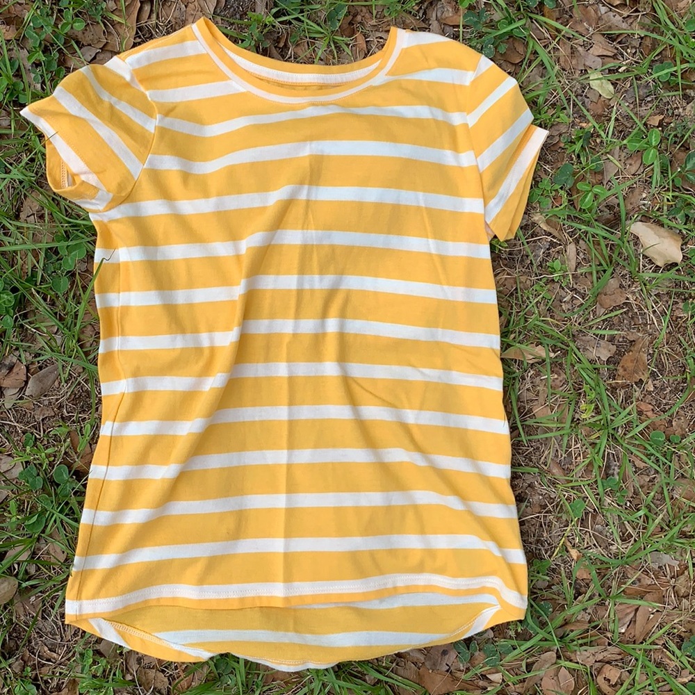 Girls sold Navy Yellow and White Stripped Shirt